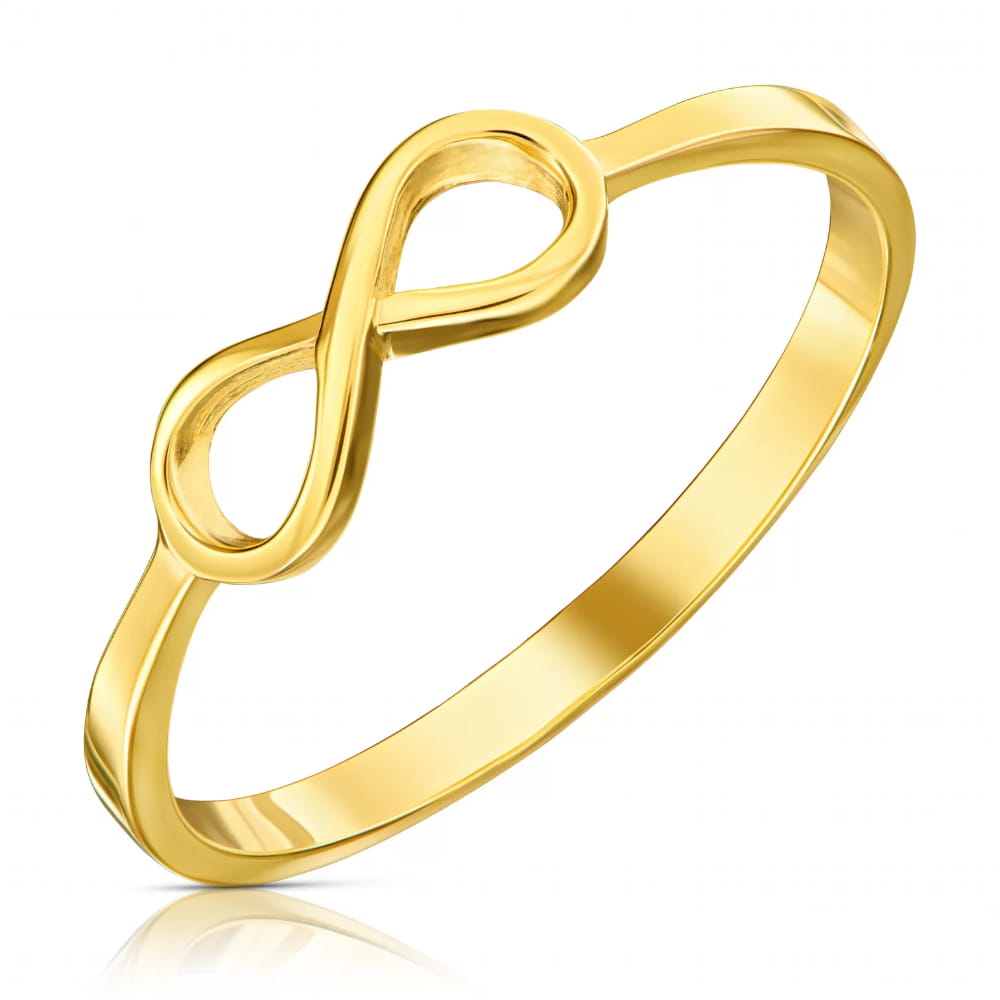 Inel Aur Simplu Cu Semnul Infinit 14K