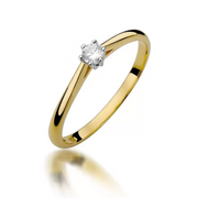 Inel Clasic din Aur 14K cu Zirconiu