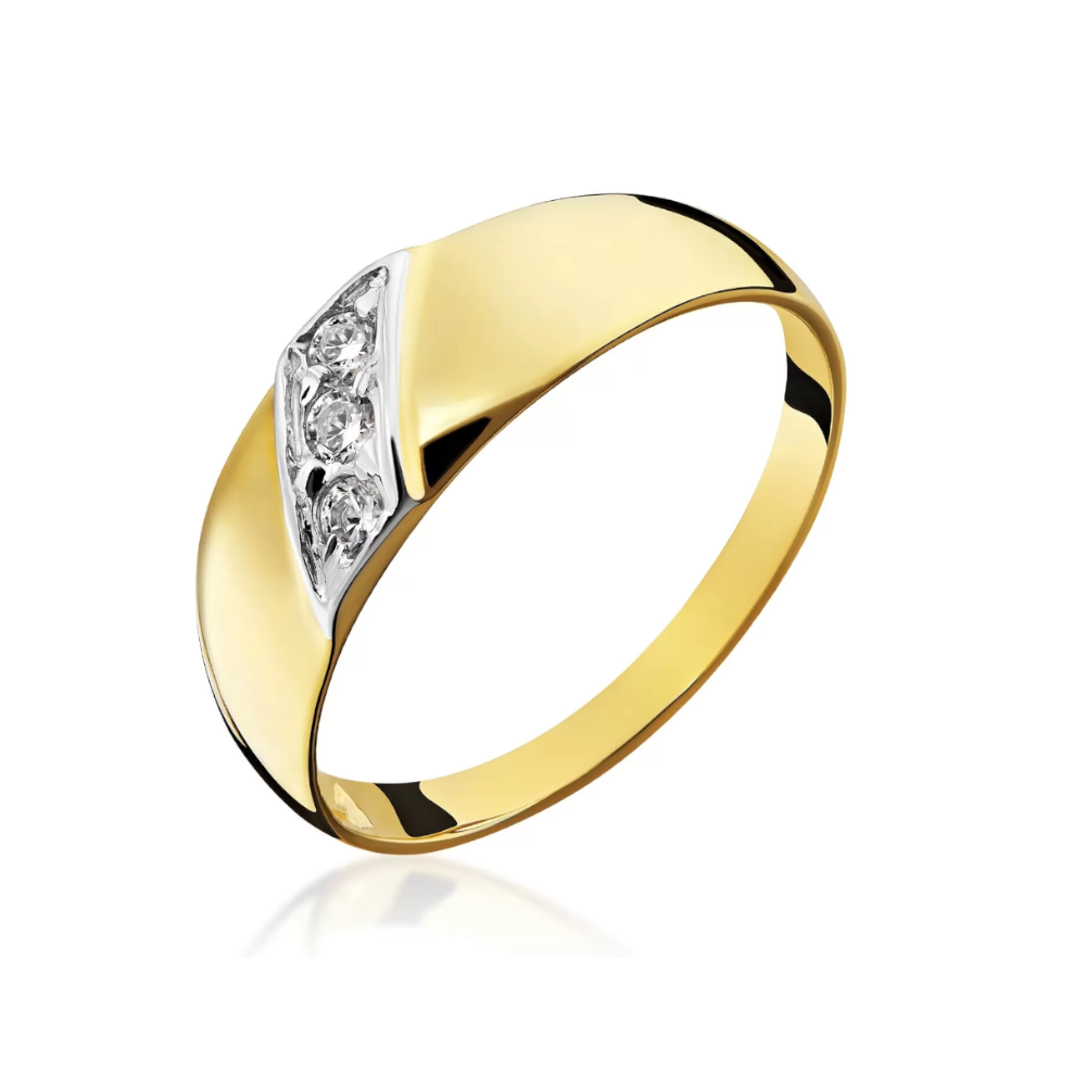 Inel Elegant Din Aur 14K Cu Zirconii