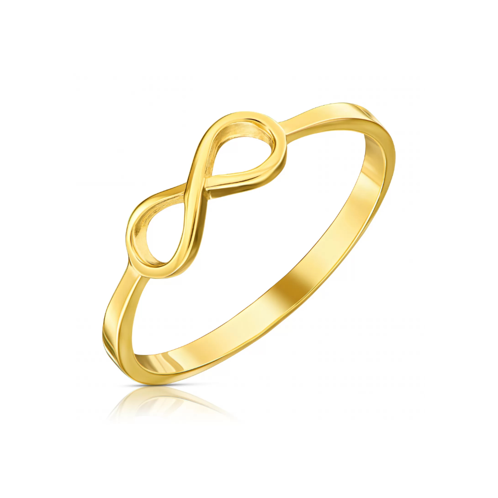 Inel Aur Simplu Cu Semnul Infinit 14K