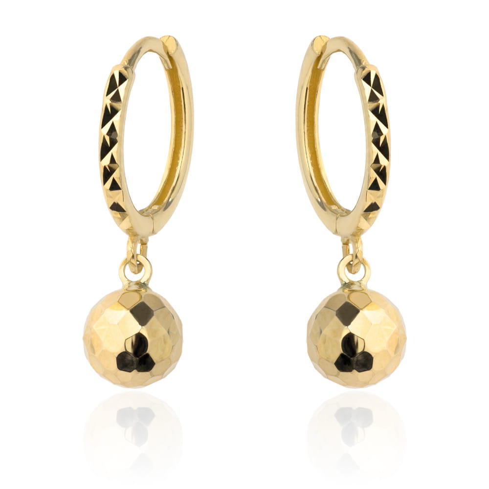 Cercei din Aur 14k cu Globuri Disco