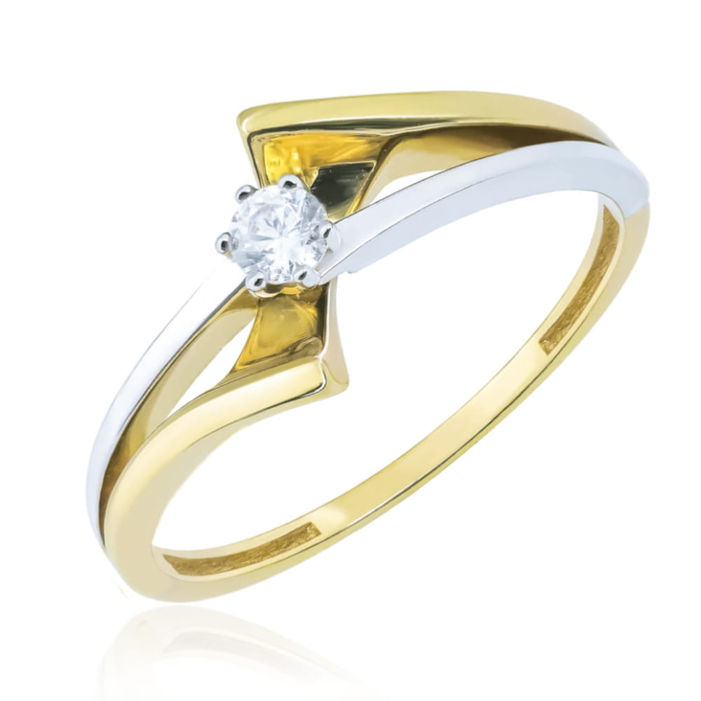 Inel Aur 8K Cu Zirconiu Modern