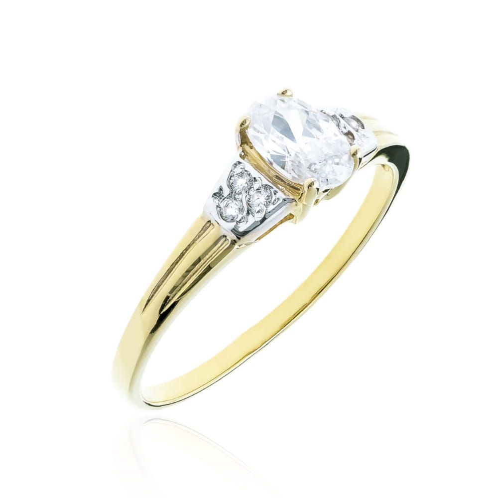 Inel Elegant Aur 8K cu Zirconii