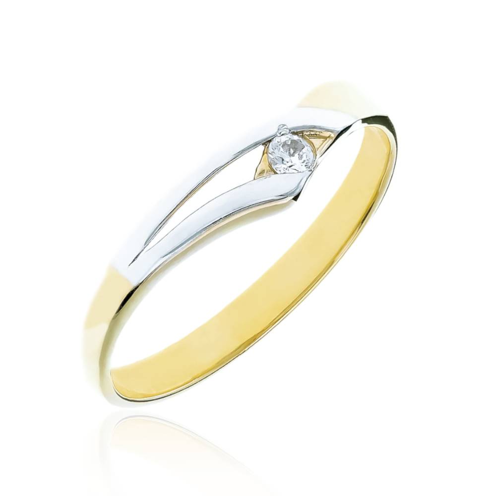 Inel Aur 8K cu Zirconiu Elegant