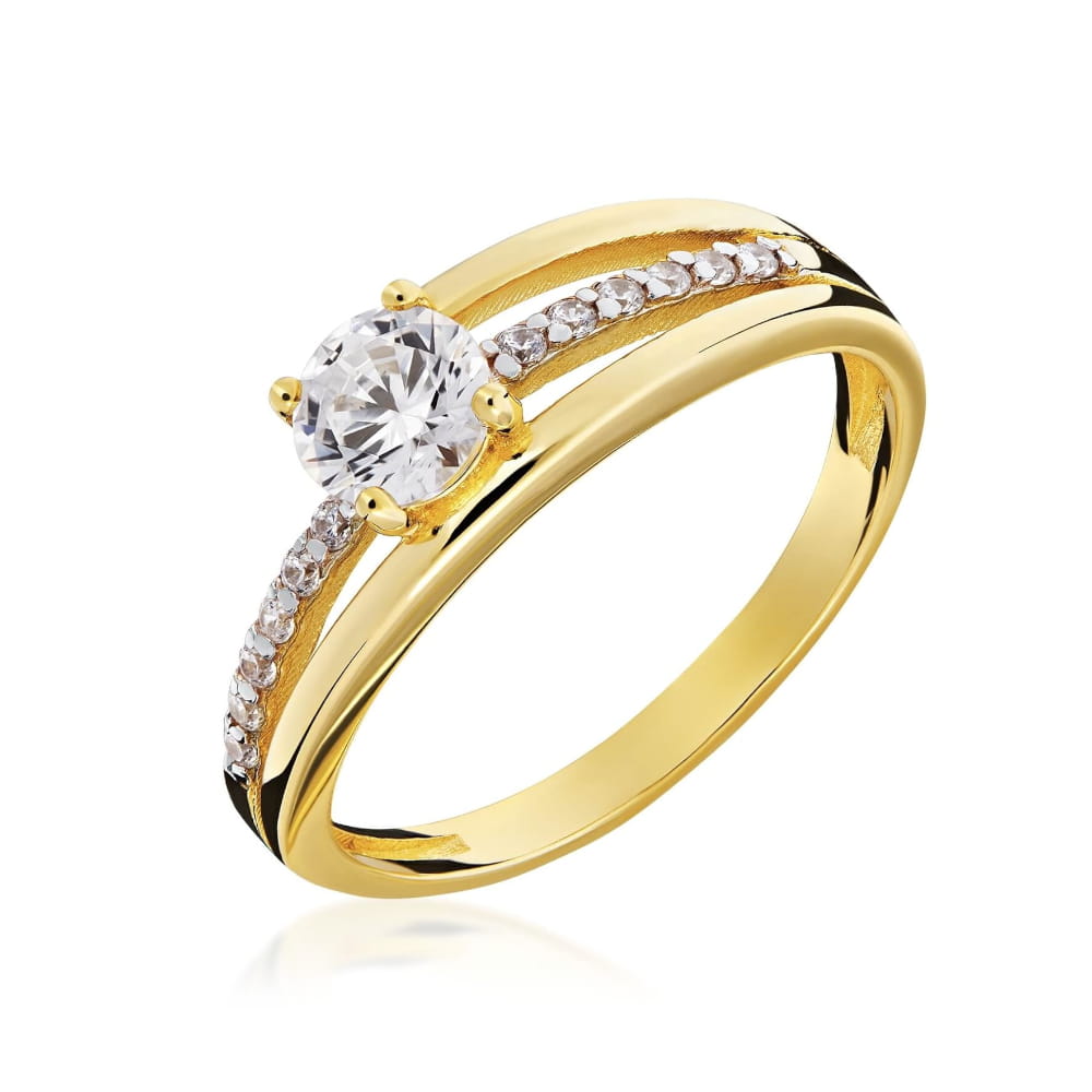 Inel Aur 8K Cu Zirconiu Elegant - Design Special