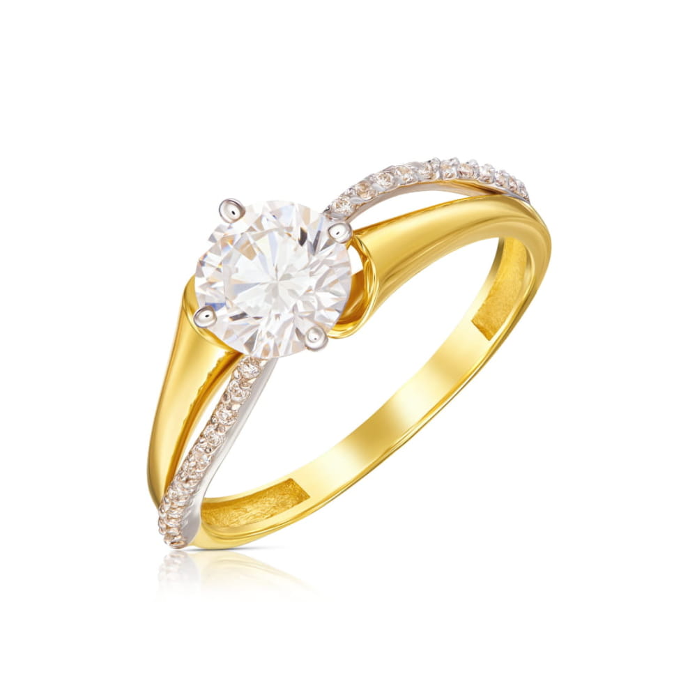 Inel Aur 8K cu Piatră Mare Superbă