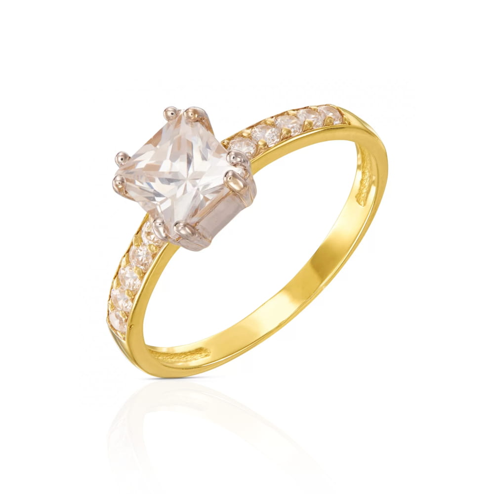 Inel de logodnă din aur cu zirconiu cubic. 333 1.126