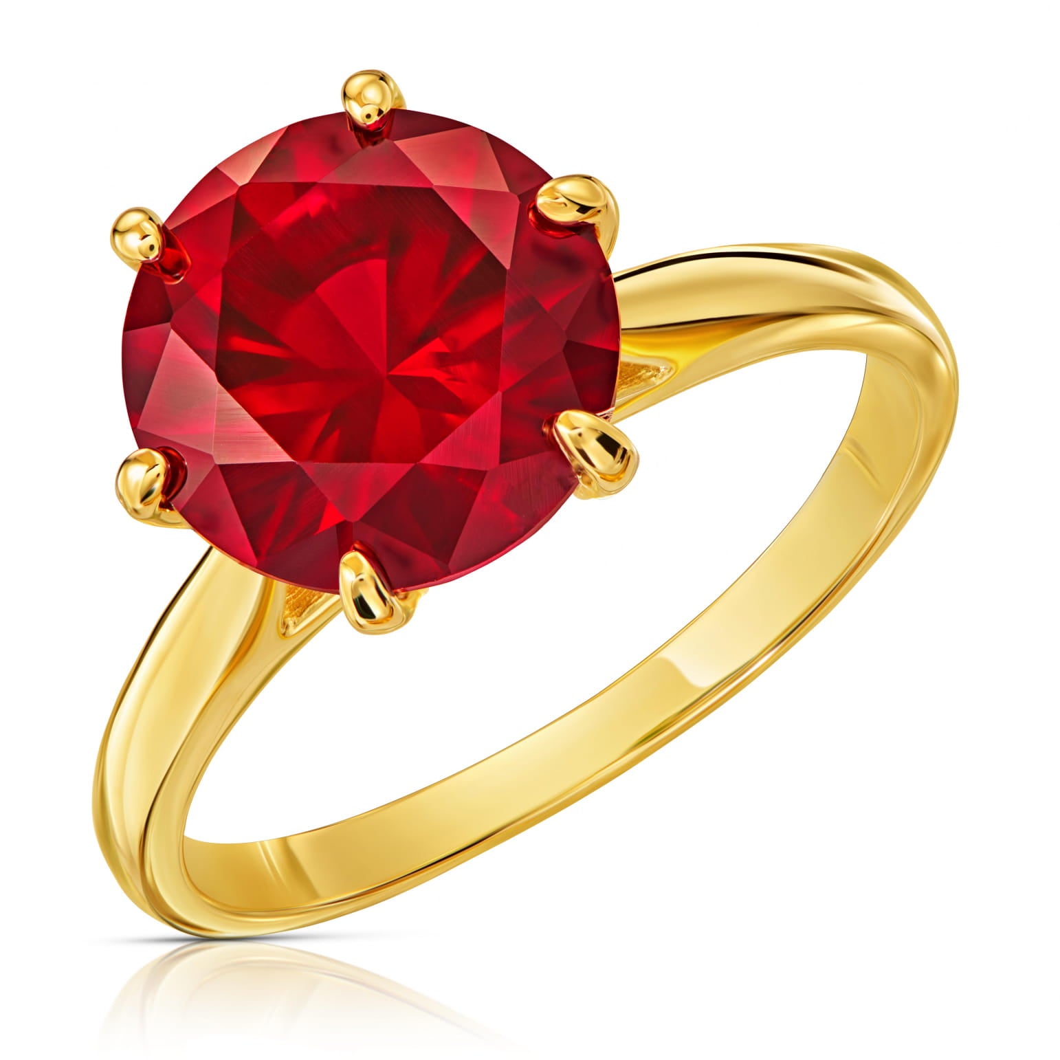 Inel Aur 8K Lady Glamour Culoare Rubin 1.708cz