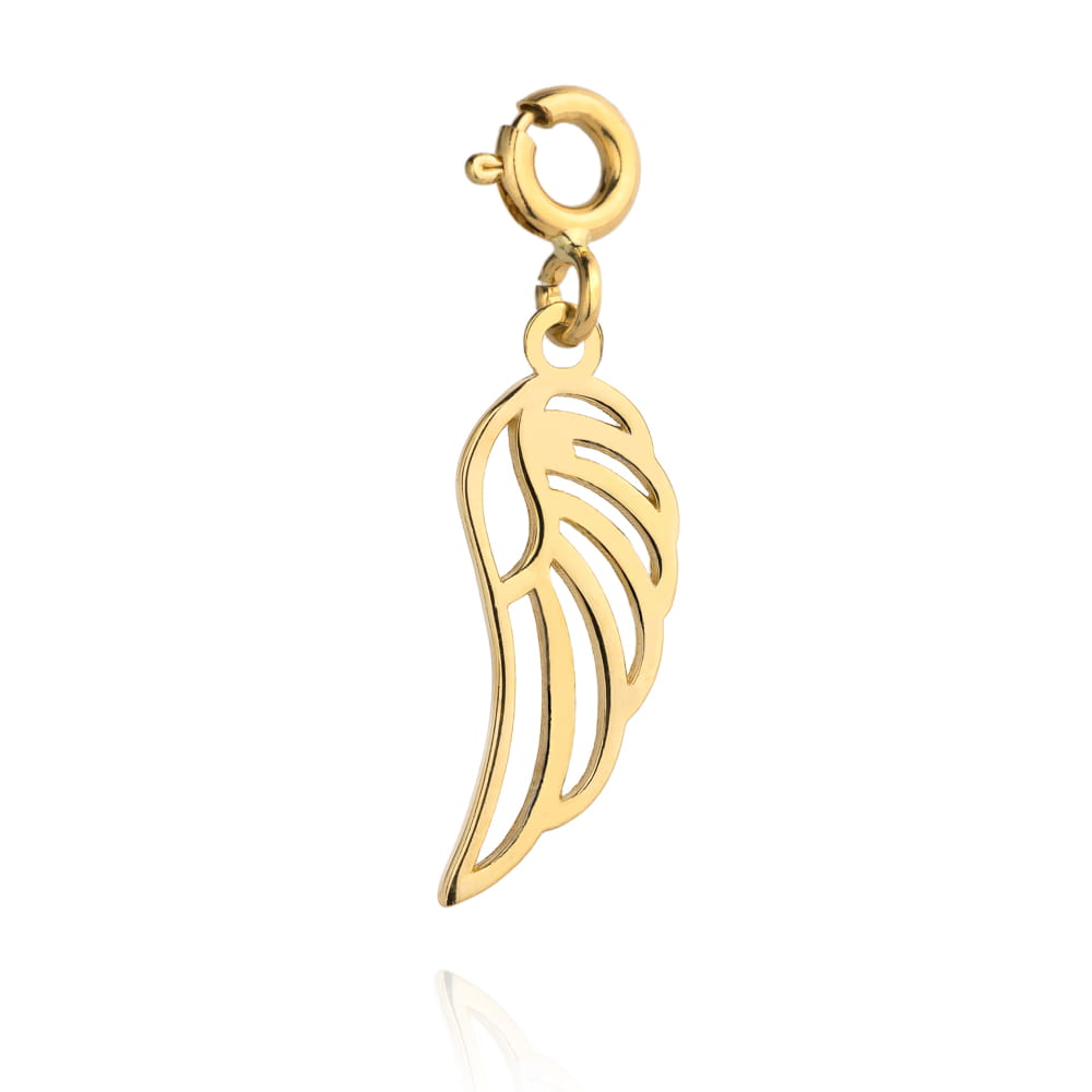Pandantiv Charm Delicat Aripă din Aur Galben 14K