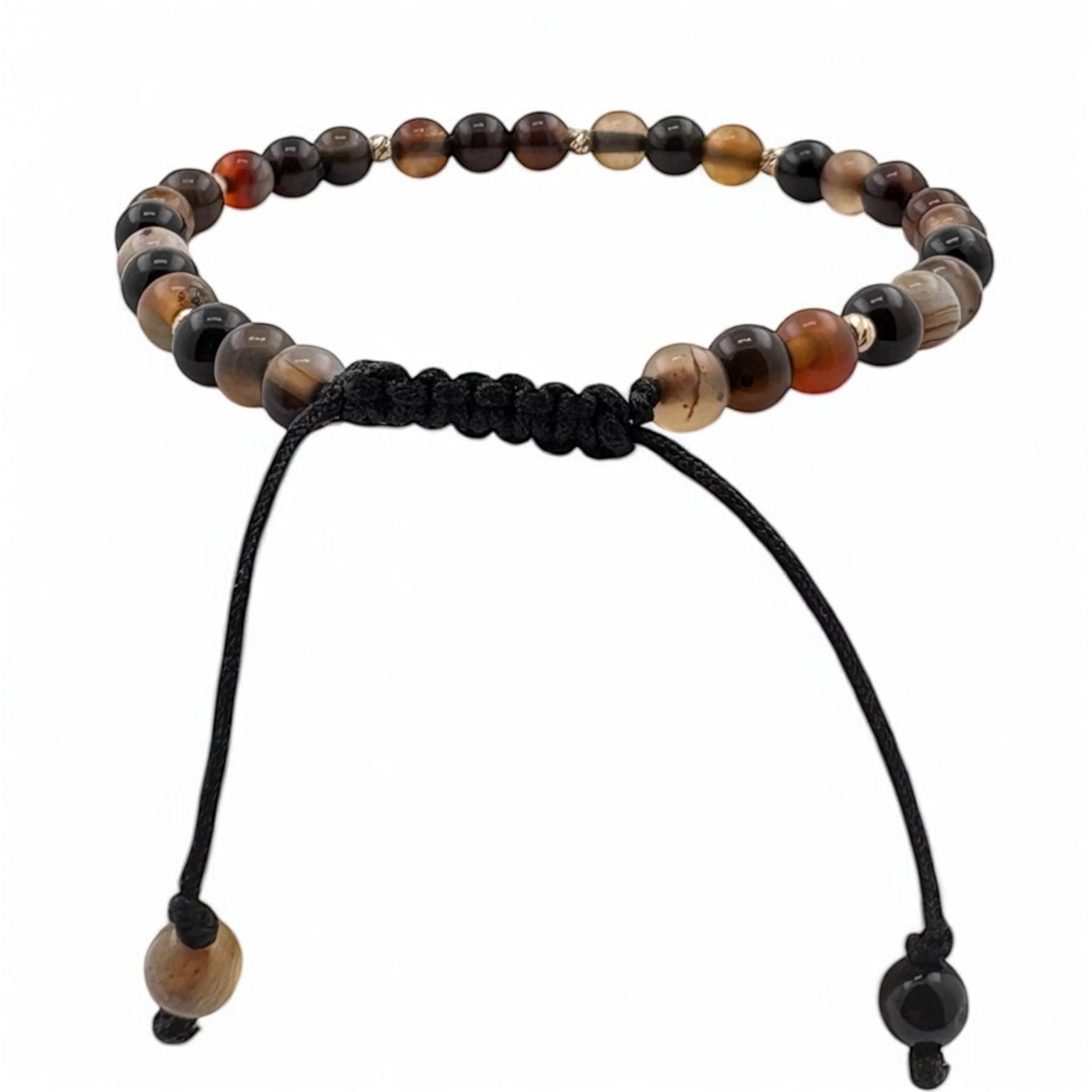 Bratara Bilute Slash Aur 14K cu Margele Multicolore