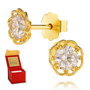 Cercei Aur 8K Flori Delicate cu Zirconiu 1.1263