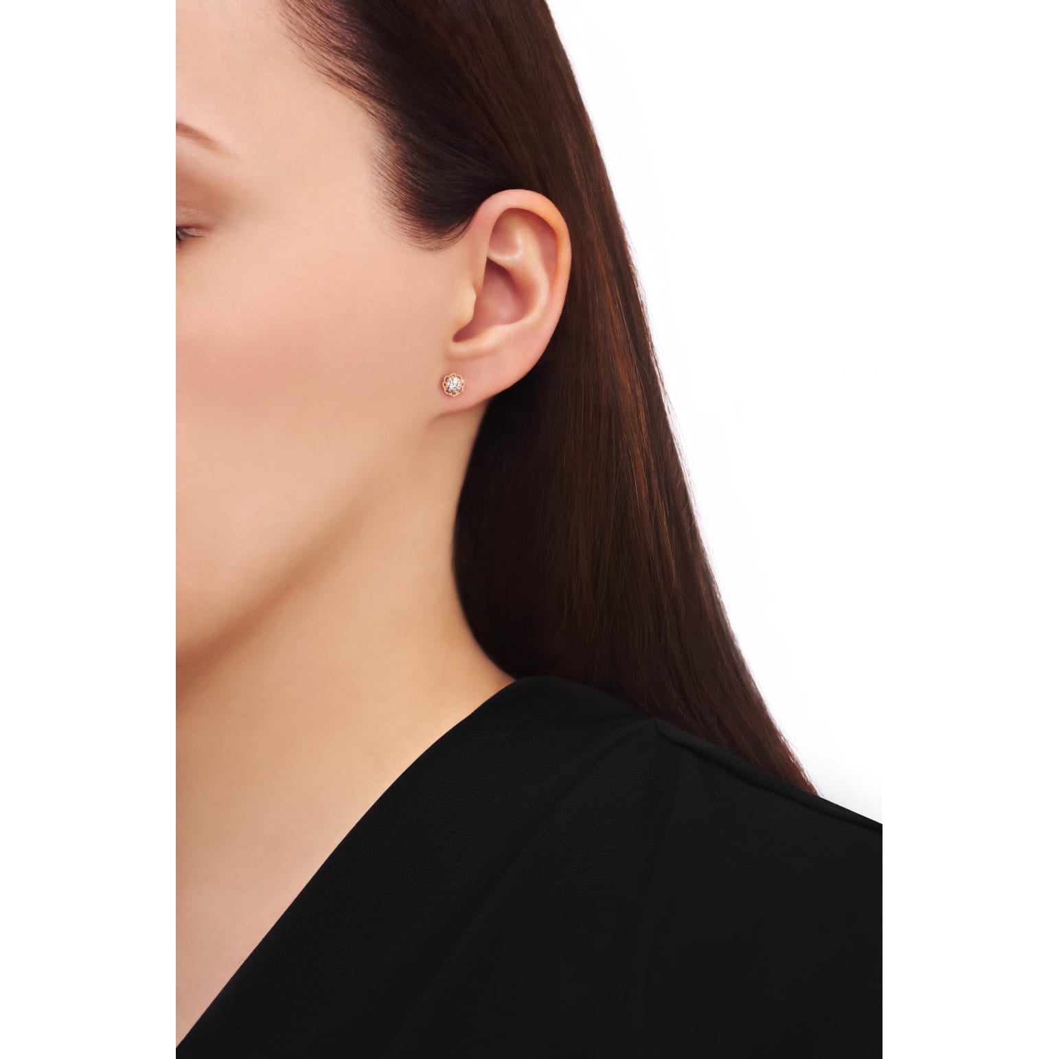 Cercei Aur 8K Flori Delicate cu Zirconiu 1.1263