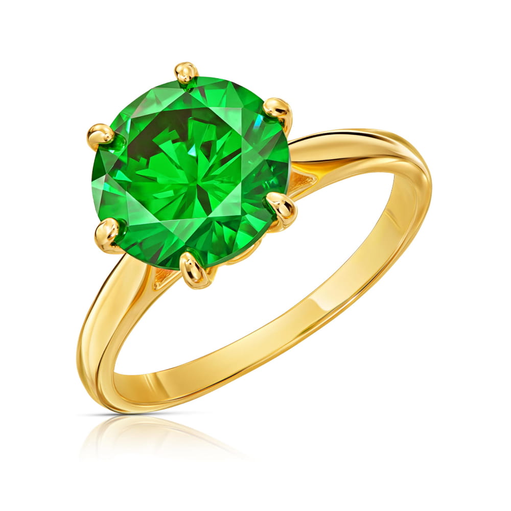 Inel Elegant Lady Glamour din Aur 8K cu Smarald