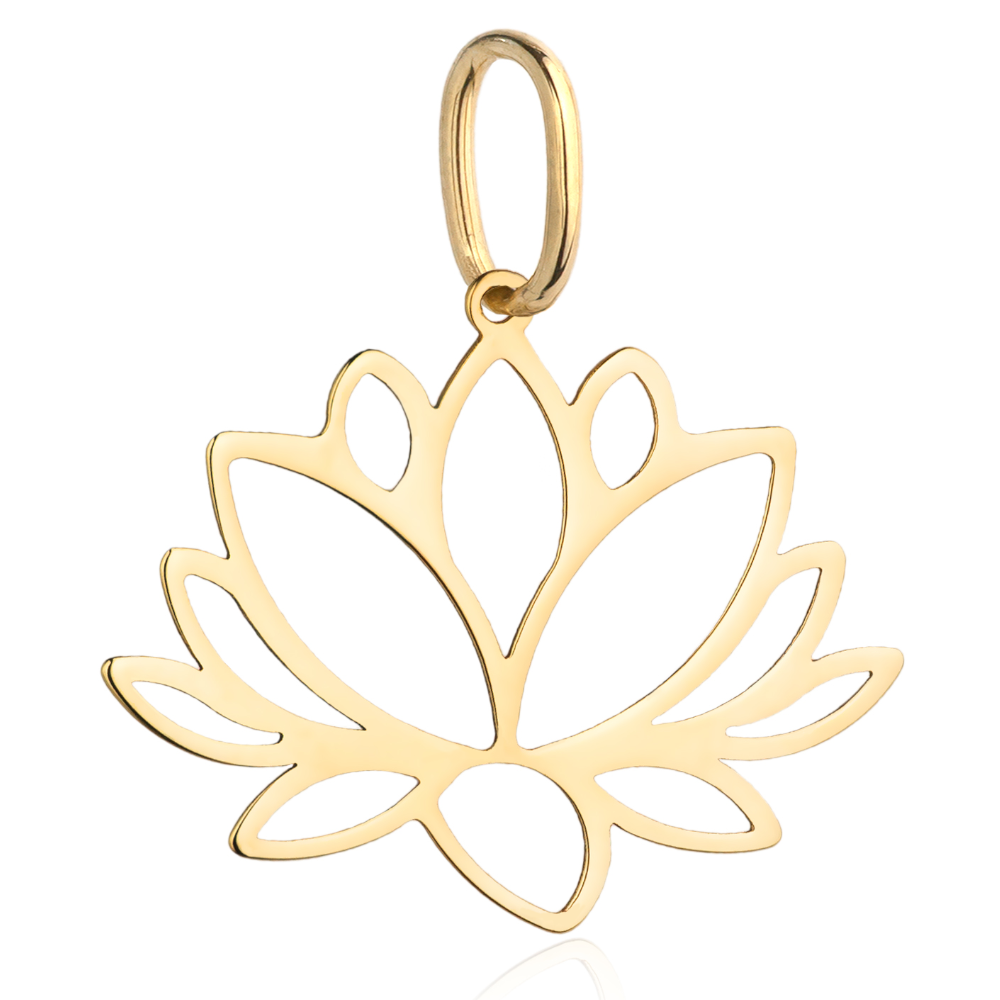 Pandantiv din aur floare de lotus