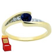 Inel asimetric din aur cu piatra safir pr. 333 3.1534ff