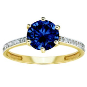 Inel de logodnă din Aur 8K cu zirconiu cubic în formă de safir. 3.1573ff