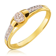 Inel de aur cu zirconiu cubic. 333 2.W37A