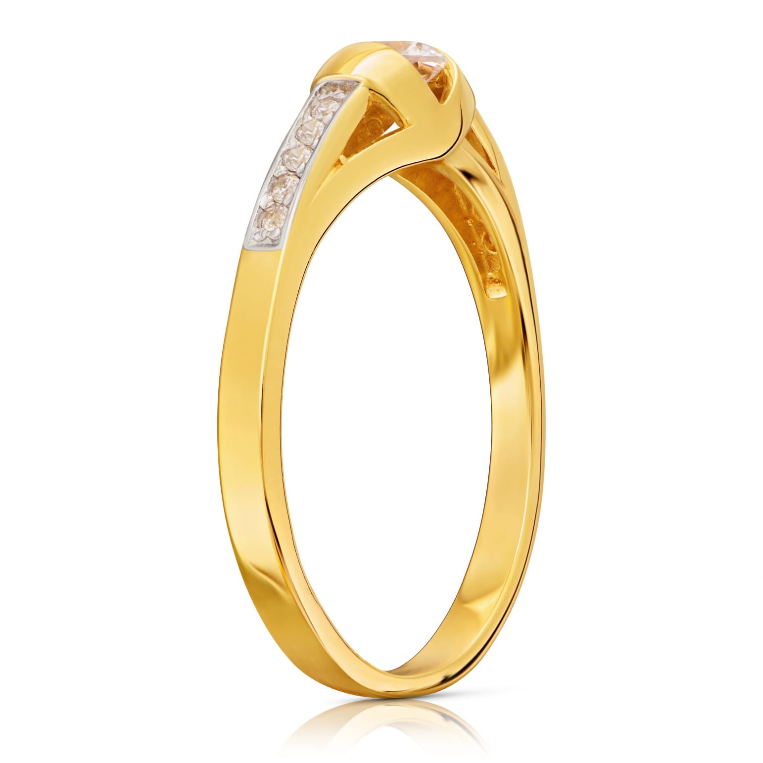 Inel de aur cu zirconiu cubic. 333 2.W37A