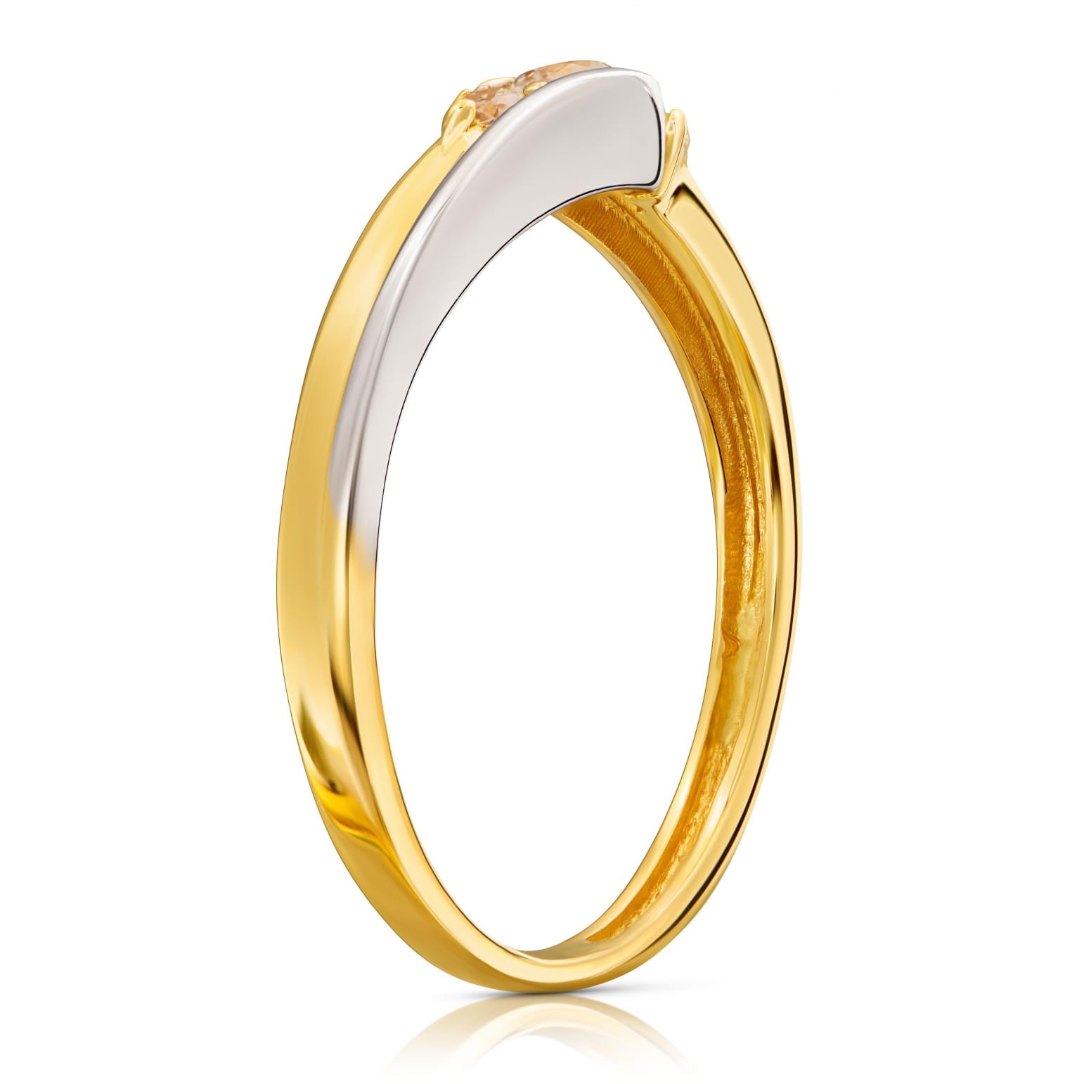 Inel Aur 8K cu Zirconii Albe – Eleganță Subtilă