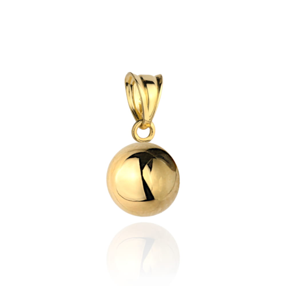 Pandantiv Aur 14K Sferic Super Ușor – Eleganță Simplă