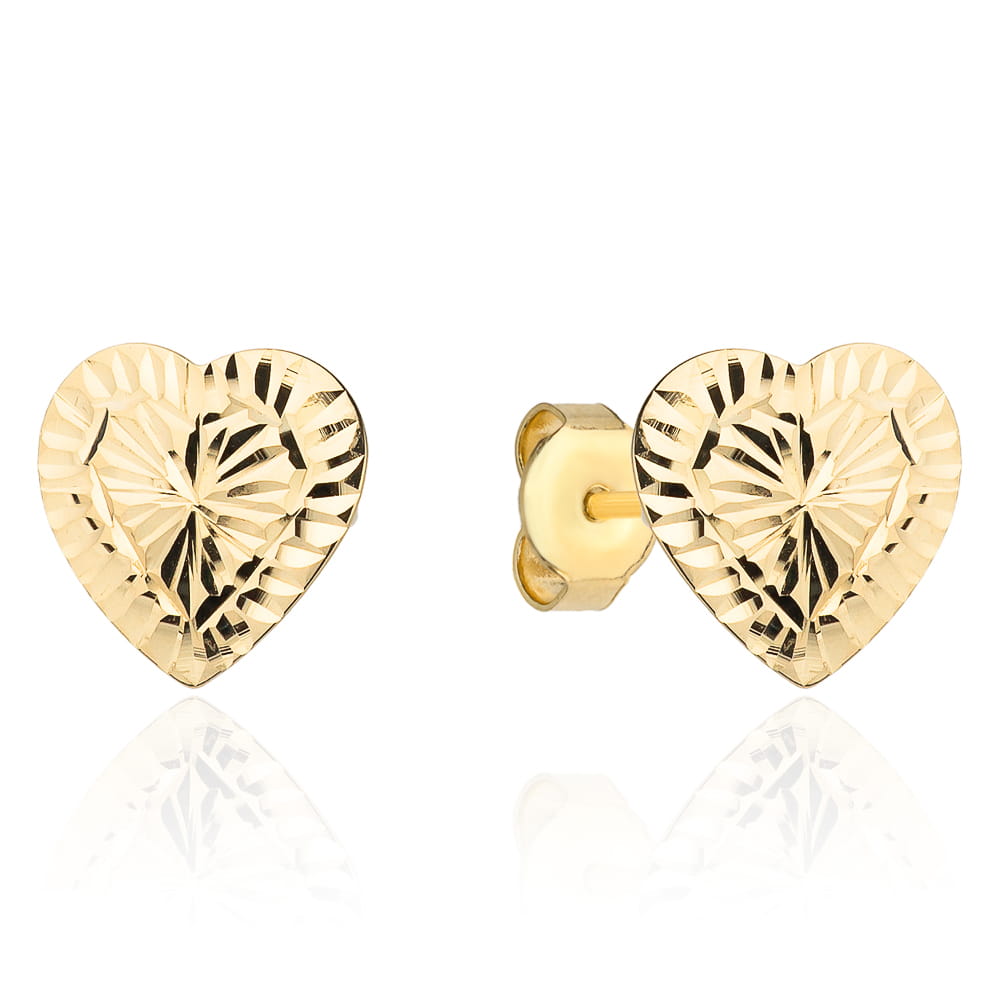 Cercei inima din Aur 14k