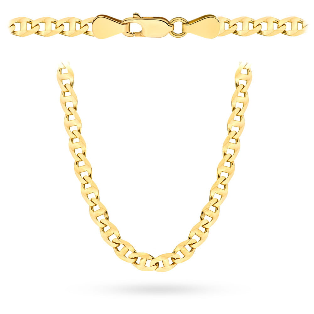 Lanț de aur 585 - țesătură gucci 70 cm