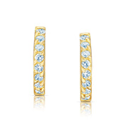 Cercei Aur 8K Princess Sparkle Albastru