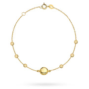 Bratara Lant cu Margelute- Aur 14k