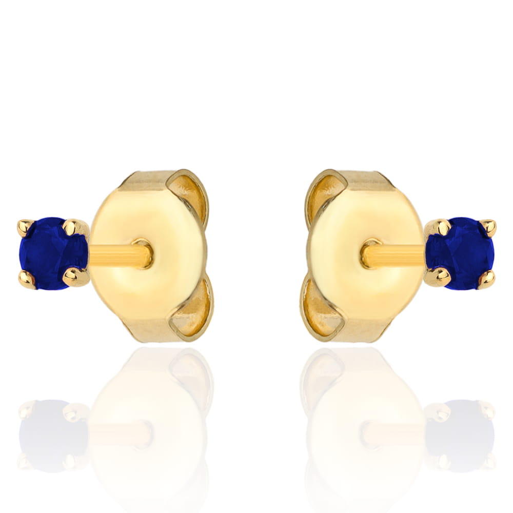 Cercei Aur 14k cu Zirconii Albastre