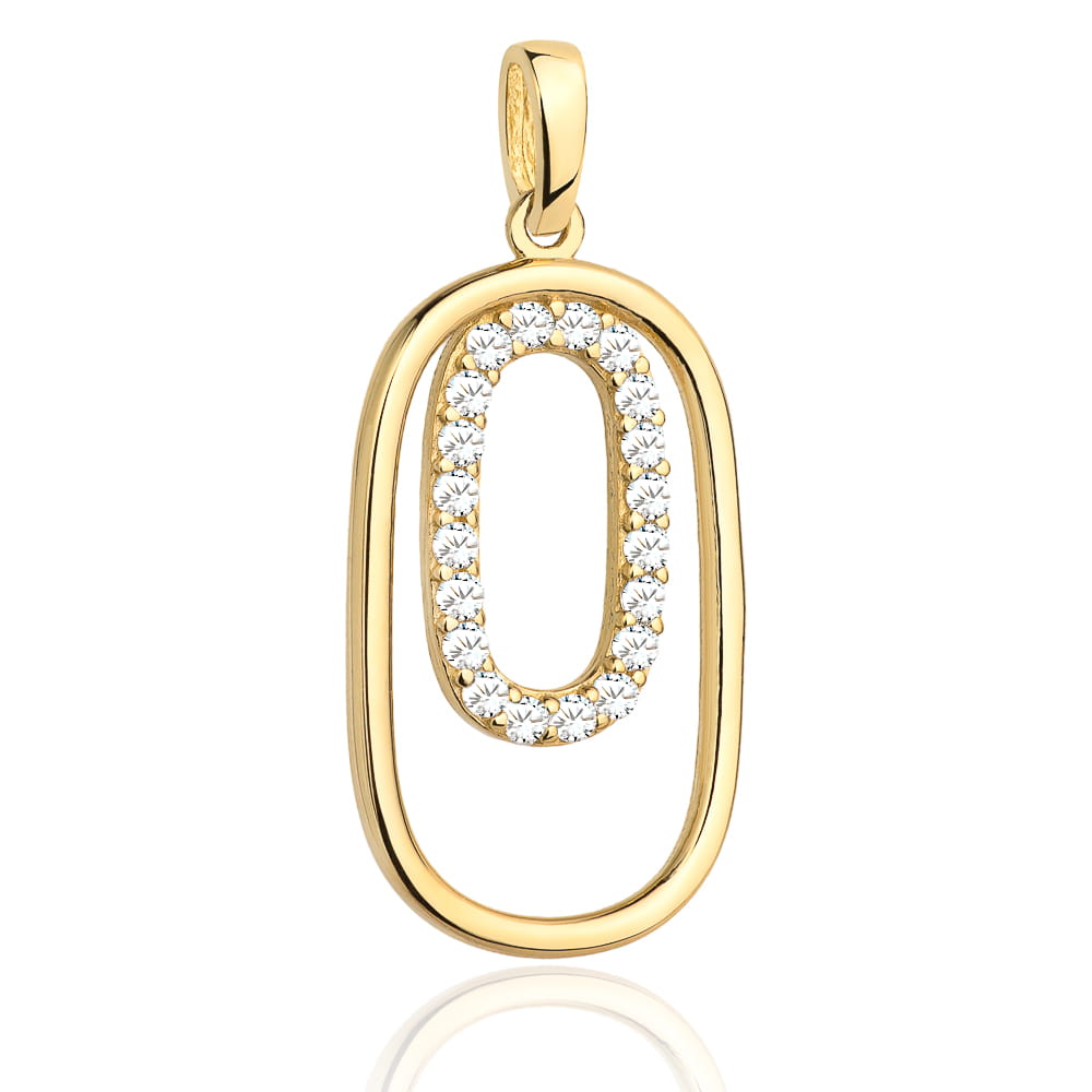 Pandantiv Aur 14k cu Zirconii Albe