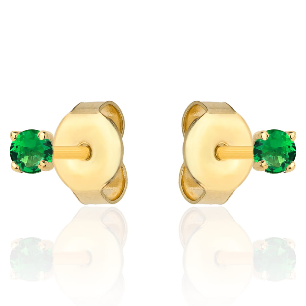 Cercei Aur 14k cu Zirconii Verzi