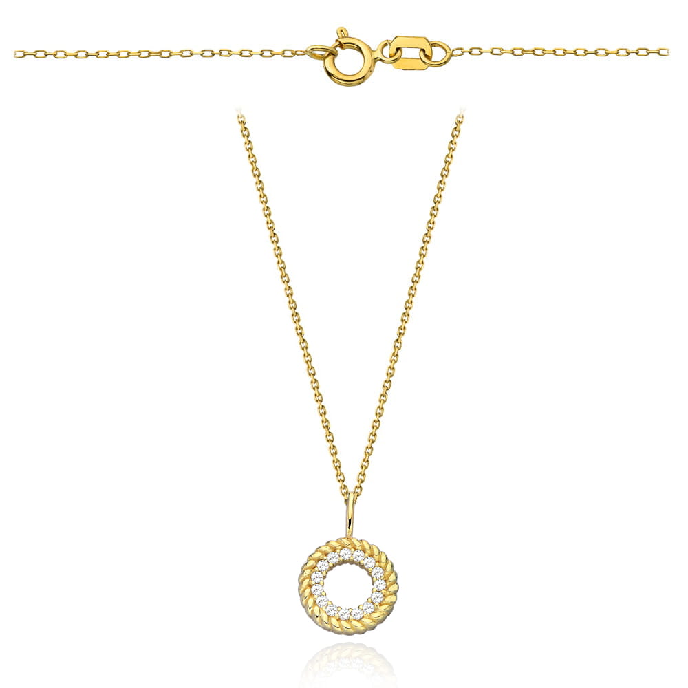 Colier Aur cu Cristale- Aur 14k