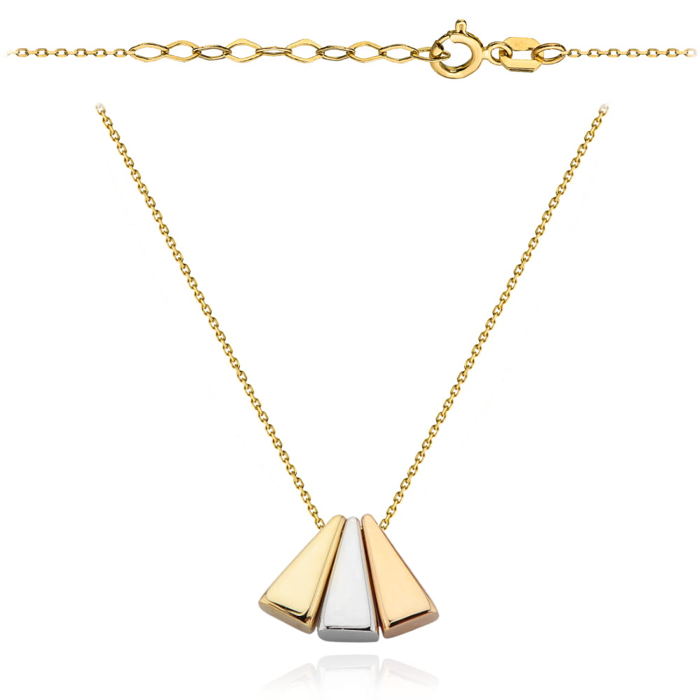 Colier cu Pandantive Triunghi - Aur 14K