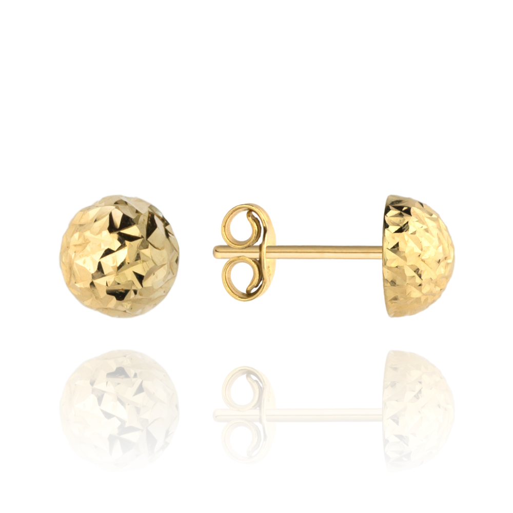 Cercei cu model, de aur 14K 5 mm, foarte ușori