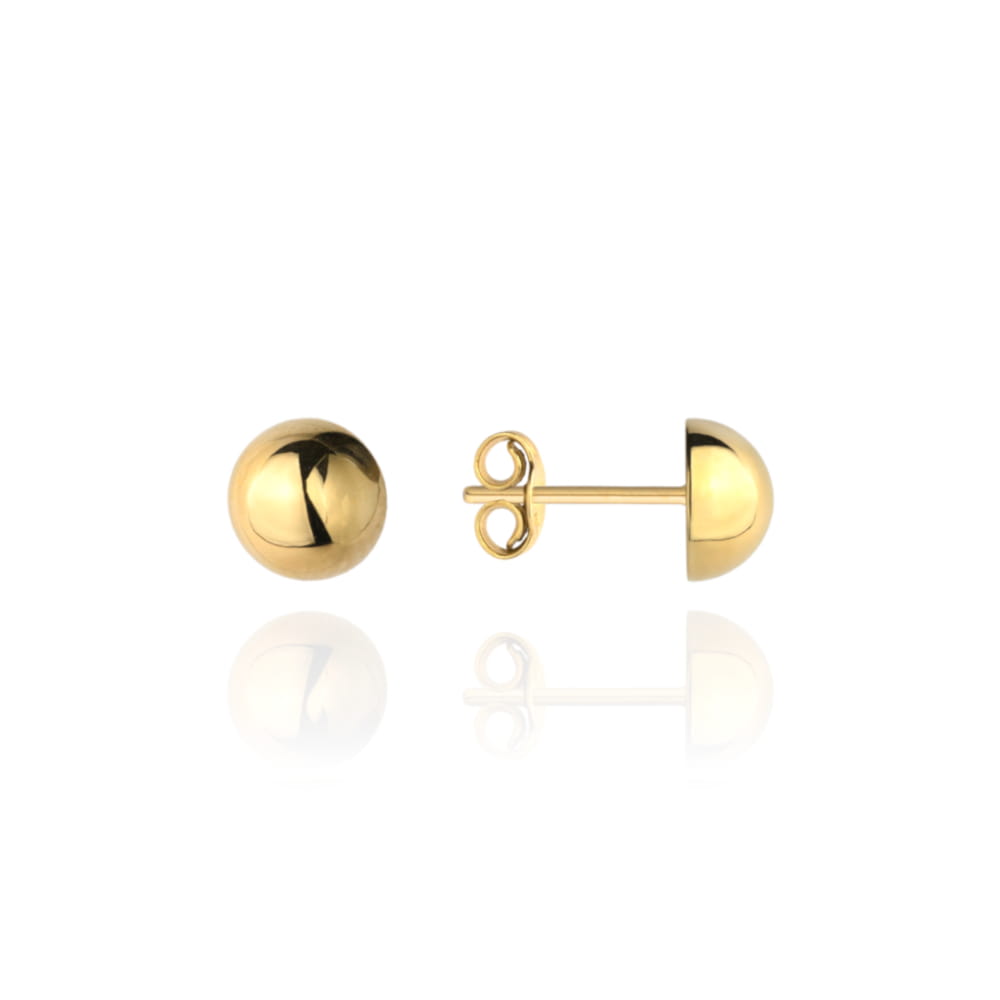 Cercei cu Jumatate de Bila 4 mm - Aur 14k