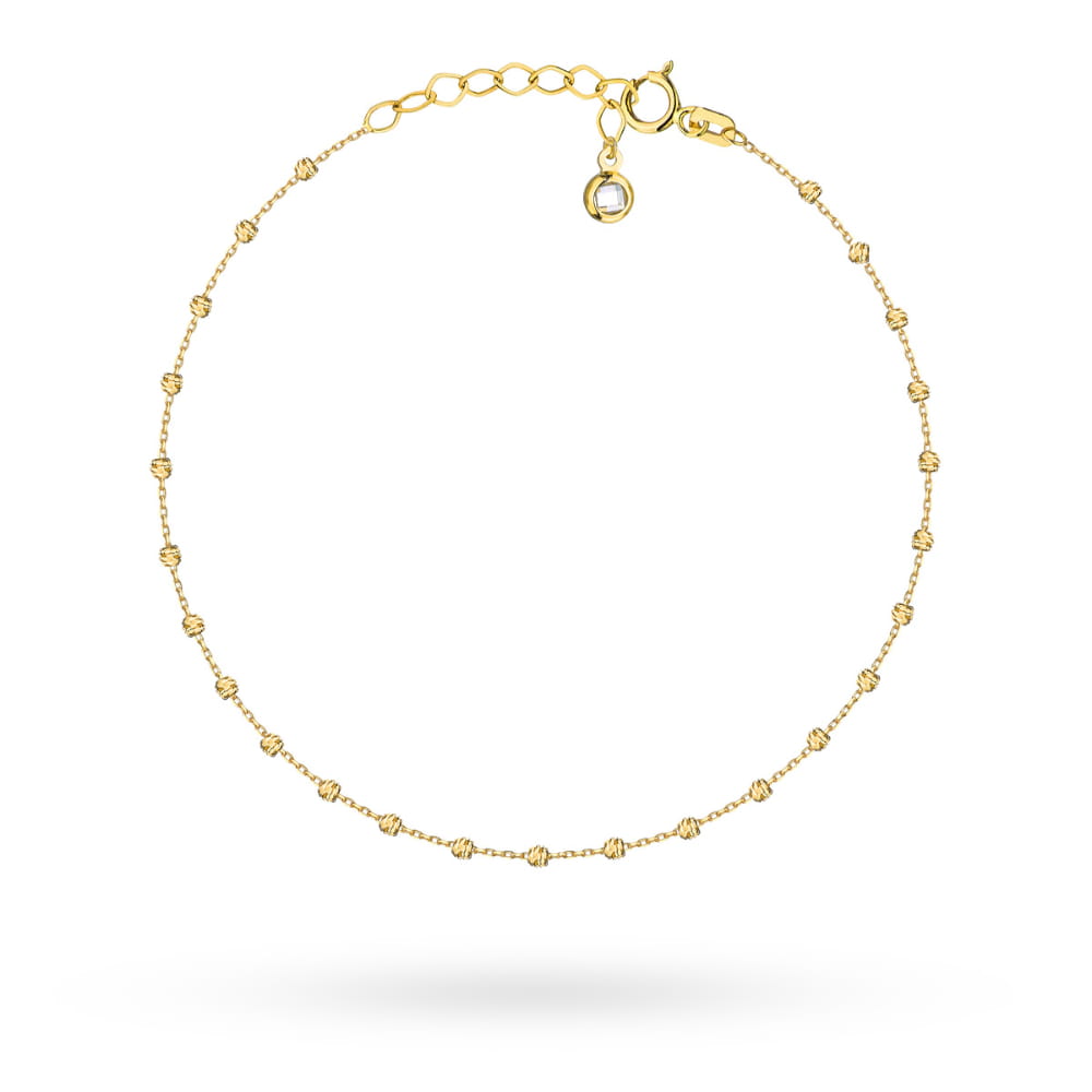 Bratara Aur 14k cu Bilute si Zircon Alb