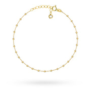 Bratara Aur 14k cu Bilute si Zircon Alb