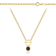 Colier Aur 14k cu Zircon Negru
