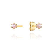 Cercei Aur 14k cu Zirconii Roz