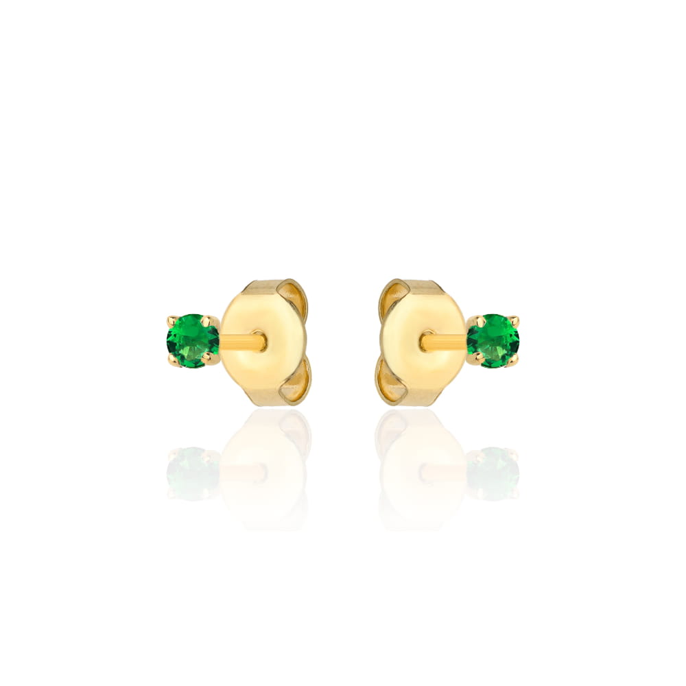 Cercei Aur 14k cu Zirconii Verzi