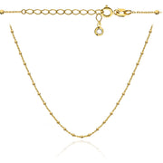 Colier cu Bilute Mici si Cristal- Aur 14k