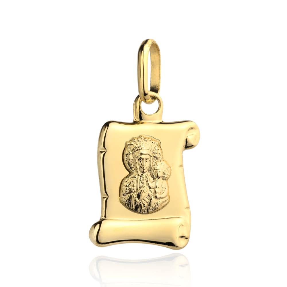 Medalion Fecioara Maria Papirus Aur 14K