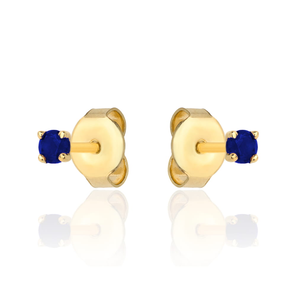 Cercei Aur 14k cu Zirconii Albastre