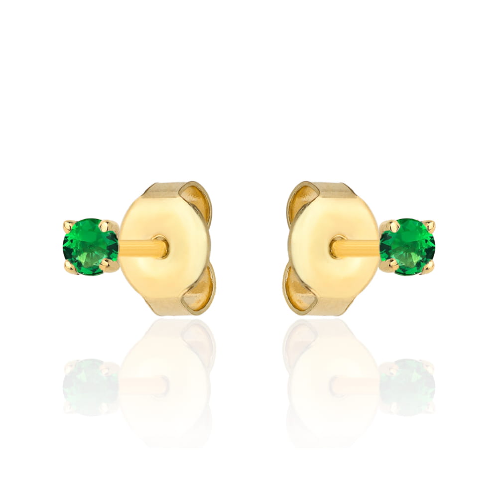 Cercei Aur 14k cu Zirconii Verzi