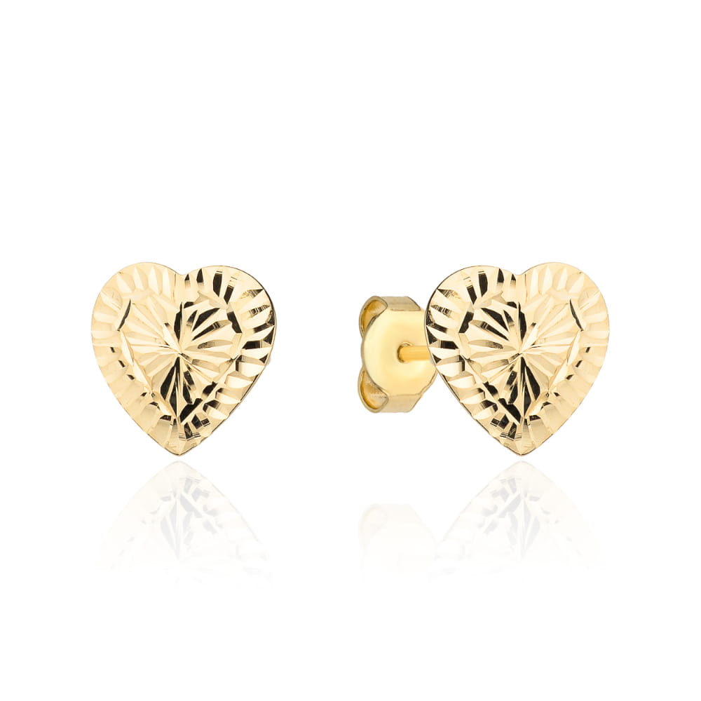 Cercei inima din Aur 14k