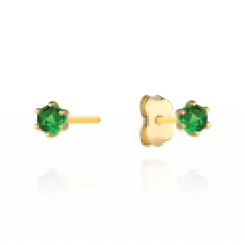 Cercei Aur 14k cu Zirconii Verzi