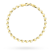 Bratara cu Inimioare Impletite- Aur 14k