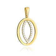 Pandantiv Aur 14k cu Zirconii Albe