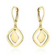 Cercei Aur 14k cu Model Romburi