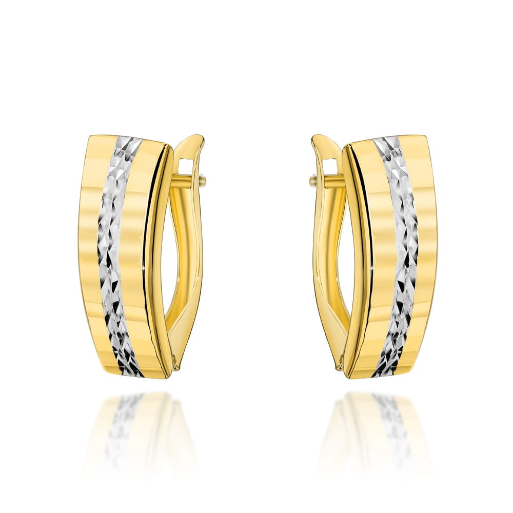 Cercei Aur 14k cu Model si Zirconii